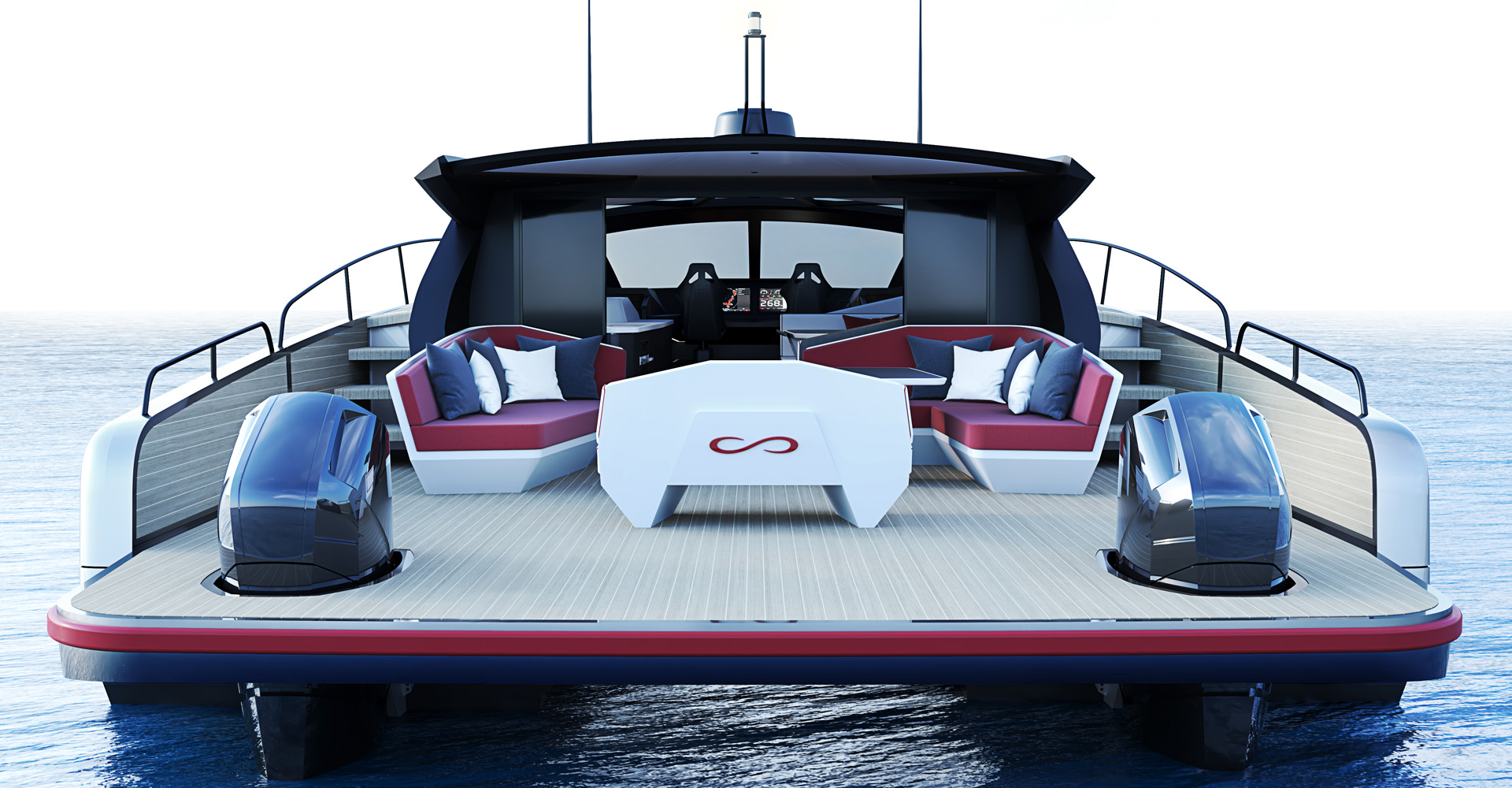 Infiniti 60 Powercat | Design Unlimited 2 Infiniti 60 coupe aft