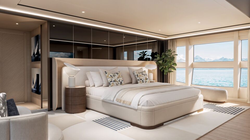 134 Superyacht | Design Unlimited 134 superyacht master suite